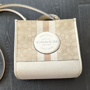 Coach Tan and Cream Crossbody Bag